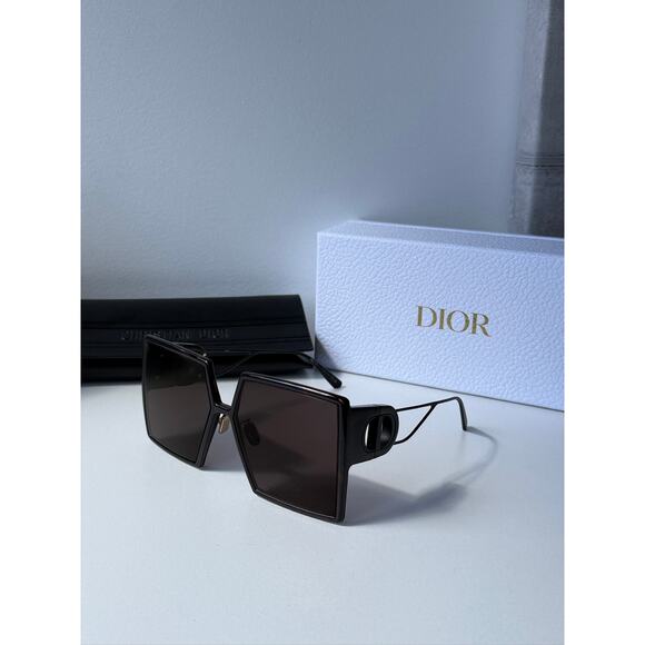 NEW Dior 30Montaigne SU Havana Brown Square Sunglasses - Picture 2 of 7